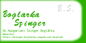 boglarka szinger business card